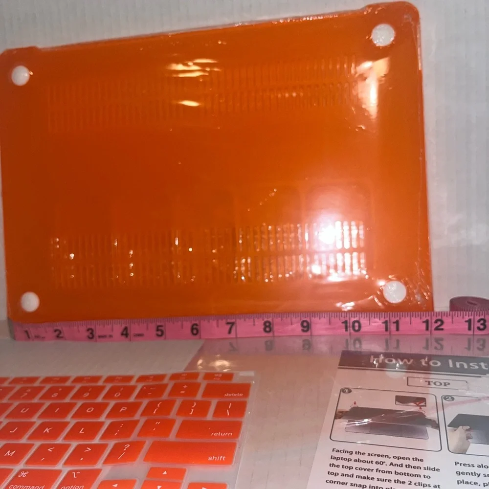 Orange Laptop Case with Keyboard Cover